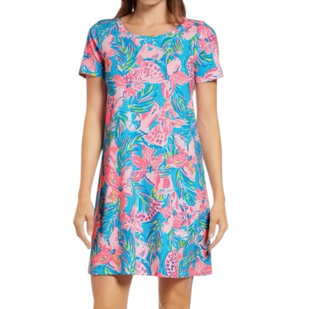 Lilly Pulitzer Pink and Blue Floral Dress